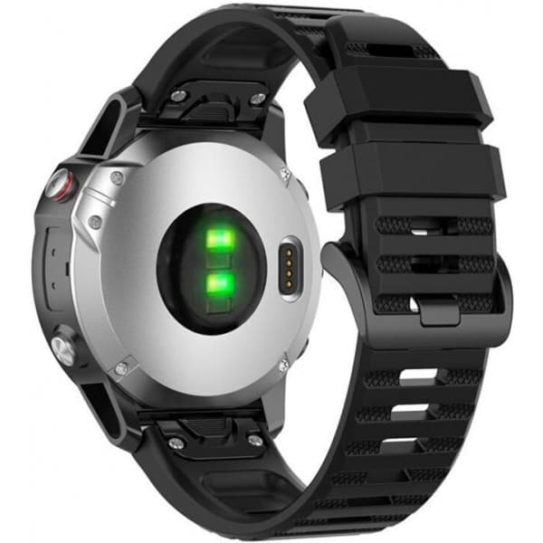 Fixed QuickFit silikonarmband, 22 mm, svart