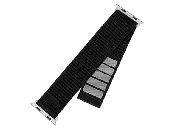 FIXED - Klokkestropp for smart armbåndsur - nylon - 160-210 mm - svart - for Apple Watch (38 mm, 40 mm, 41 mm)