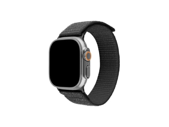 FIXED - KlocKräm för smart klocka - nylon - 160-210 mm - mörkgrå - för Apple Watch (42 mm, 42 mm, 44 mm, 44 mm, 45 mm, 45 mm, 46 mm, 46 mm, 49 mm, 49