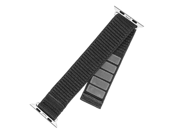 FIXED - KlocKräm för smart klocka - nylon - 160-210 mm - mörkgrå - för Apple Watch (42 mm, 42 mm, 44 mm, 44 mm, 45 mm, 45 mm, 46 mm, 46 mm, 49 mm, 49