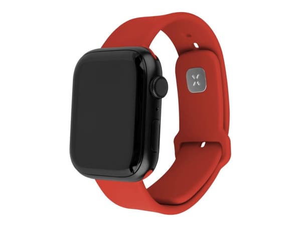 KIINTEÄ - Kellon ranneke älykelloon - silikoni, 42/44/45/46 mm - punainen - Apple Watch Ultra, Ultra 2