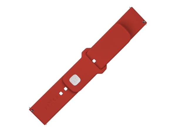 FIXED - Klokkestropp for smart armbåndsur - silicone, quick release, 20 mm - 160-235 mm - rød