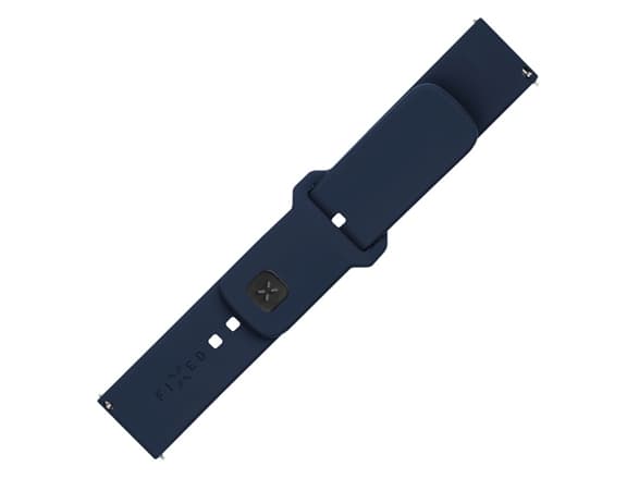 FIXED - Klokkestropp for smart armbåndsur - silicone, quick release, 20 mm - 160-235 mm - blå