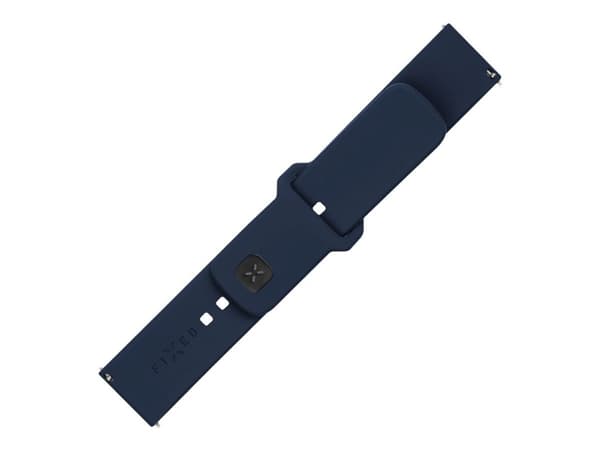 FIXED - Klokkestropp for smart armbåndsur - silicone, quick release, 20 mm - 160-235 mm - blå