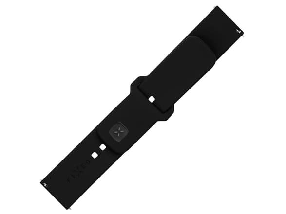 FIXED - Klokkestropp for smart armbåndsur - silicone, quick release, 20 mm - 160-235 mm - svart - for Amazfit GTS 4; Garmin epix Pro; Venu Sq 2; Nice