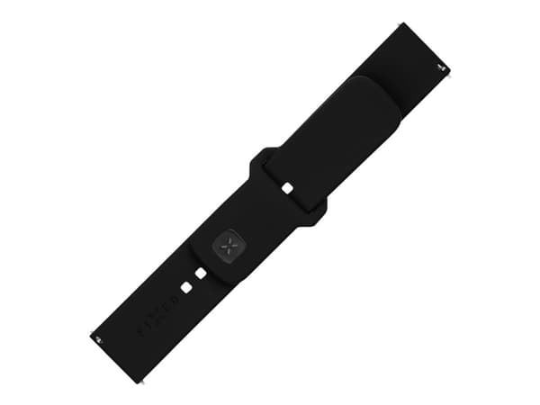 FIXED - Klokkestropp for smart armbåndsur - silicone, quick release, 20 mm - 160-235 mm - svart - for Amazfit GTS 4; Garmin epix Pro; Venu Sq 2; Nice