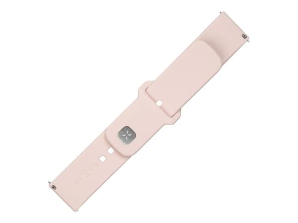 FIXED - Klokkestropp for smart armbåndsur - silicone, quick release, 22 mm - 160-235 mm - rosa