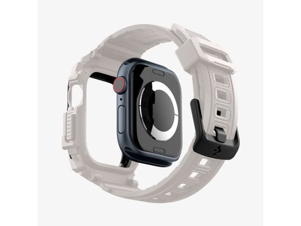 Spigen Rugged Armor Pro, Ask, Smartwatch, Beige, Apple, Apple Watch 10 (46mm), Termoplastisk polyuretan (TPU)
