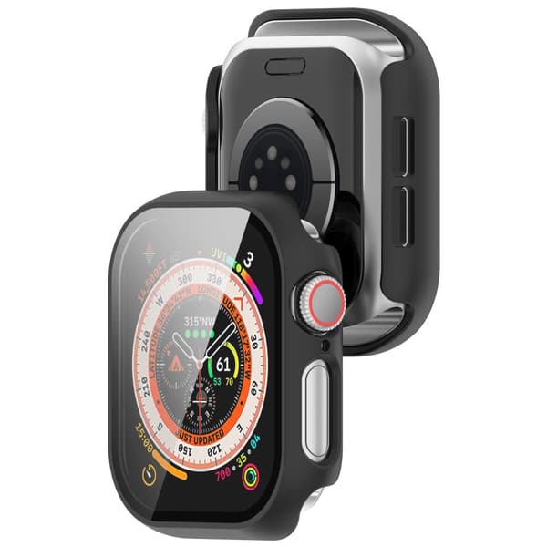 Skal Apple Watch Series 10 46mm Hårdplast + Glas Svart