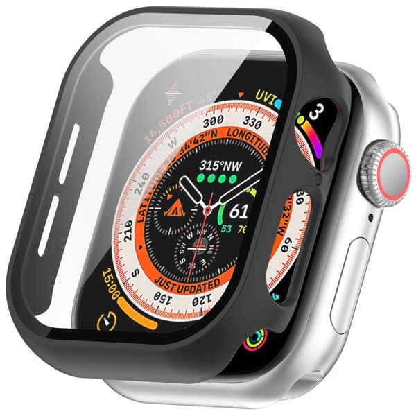 Skal Apple Watch Series 10 46mm Hårdplast + Glas Svart