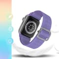 Miniatyrbild 4 av 5: Elastiskt Nylonarmband Apple Watch Series 10 46mm Glitter Lila