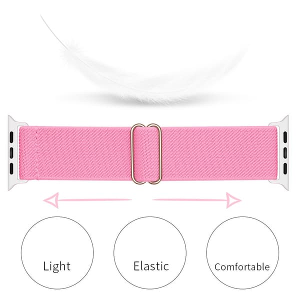 Elastiskt Nylonarmband Apple Watch Series 10 46mm Rosa