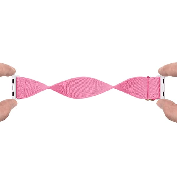 Elastiskt Nylonarmband Apple Watch Series 10 46mm Rosa