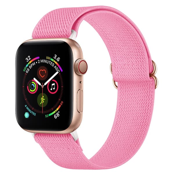 Elastiskt Nylonarmband Apple Watch Series 10 46mm Rosa