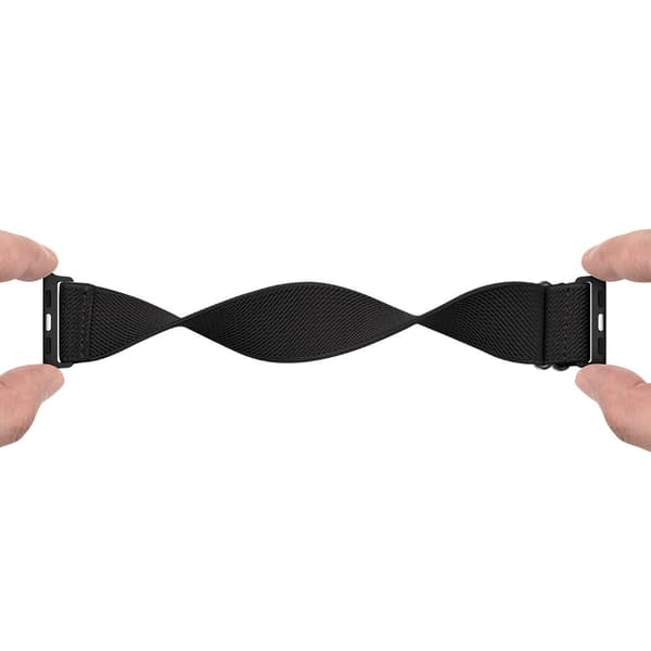 Elastiskt Nylonarmband Apple Watch Series 10 46mm Svart