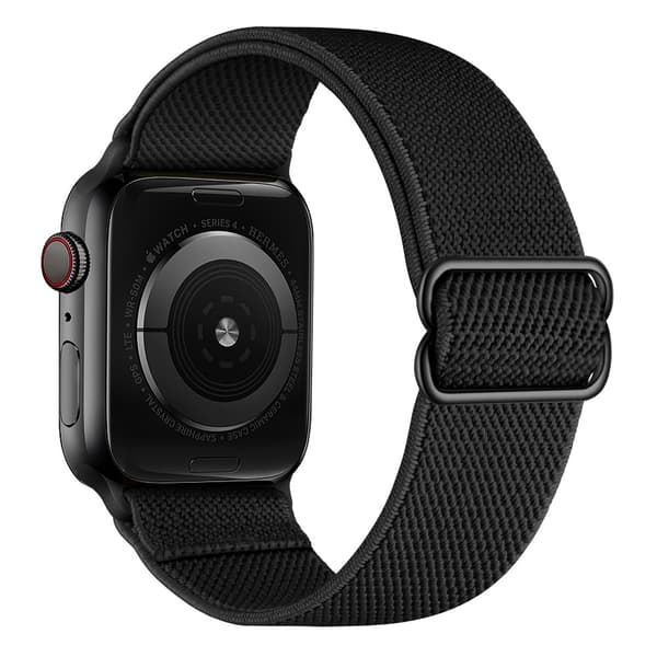 Elastiskt Nylonarmband Apple Watch Series 10 46mm Svart