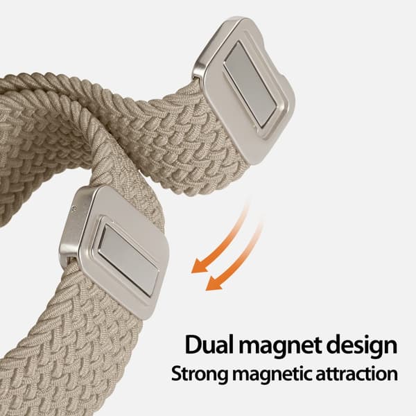 Dux Ducis Elastic Nylon Woven Strap Apple Watch Series 10 46mm Beige
