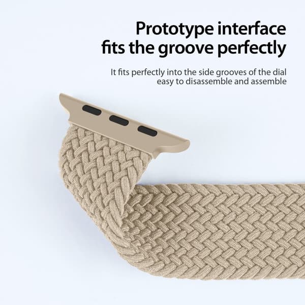 Dux Ducis Elastic Nylon Woven Strap Apple Watch Series 10 46mm Beige