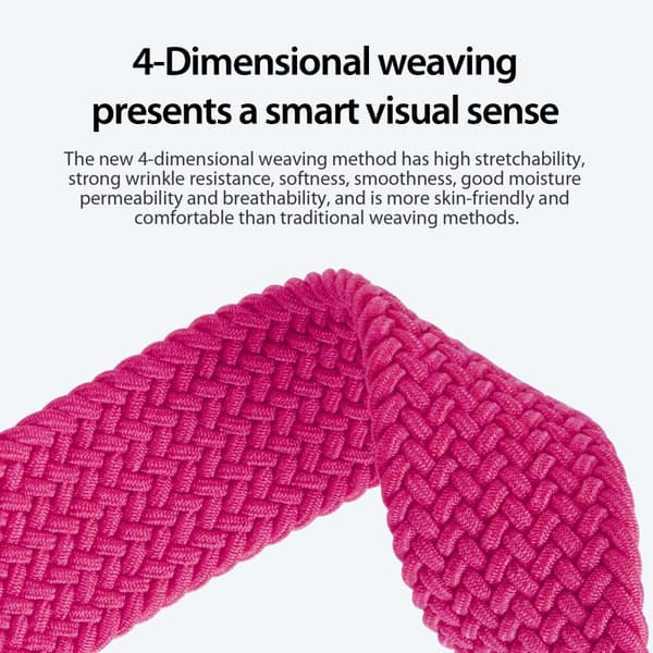 Dux Ducis Elastic Nylon Woven Strap Apple Watch Series 10 46mm Rosa