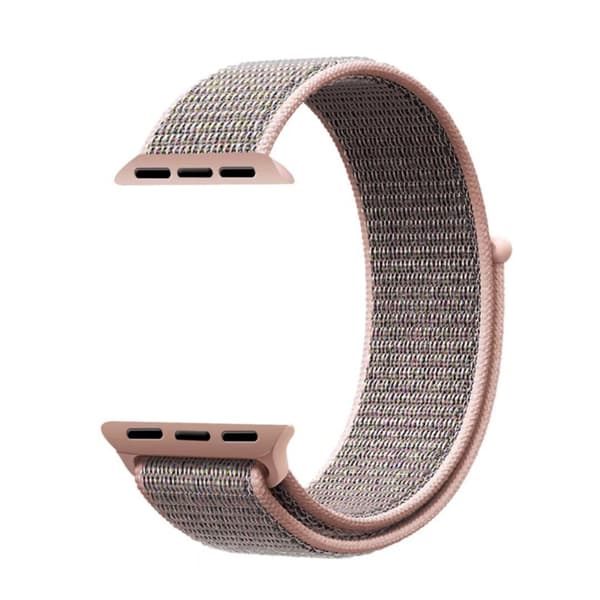 Nylonarmband Apple Watch Series 10 42mm Mörkrosa