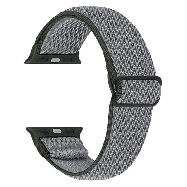Vävd Nylonarmband Apple Watch Series 10 42mm Grön/Grå