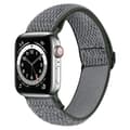 Miniatyrbild 1 av 4: Vävd Nylonarmband Apple Watch Series 10 42mm Grön/Grå