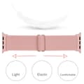 Miniatyrbild 4 av 5: Elastiskt Nylonarmband Apple Watch Series 10 42mm Rosa