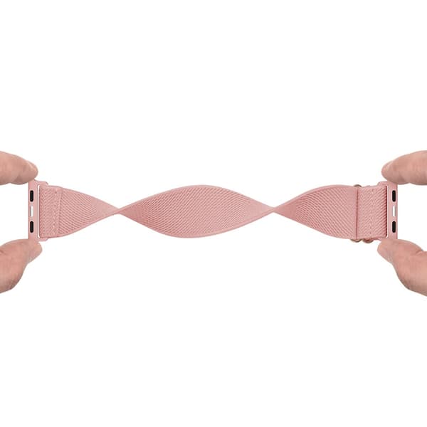 Elastiskt Nylonarmband Apple Watch Series 10 42mm Rosa