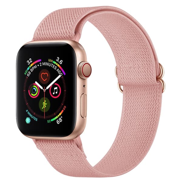Elastiskt Nylonarmband Apple Watch Series 10 42mm Rosa