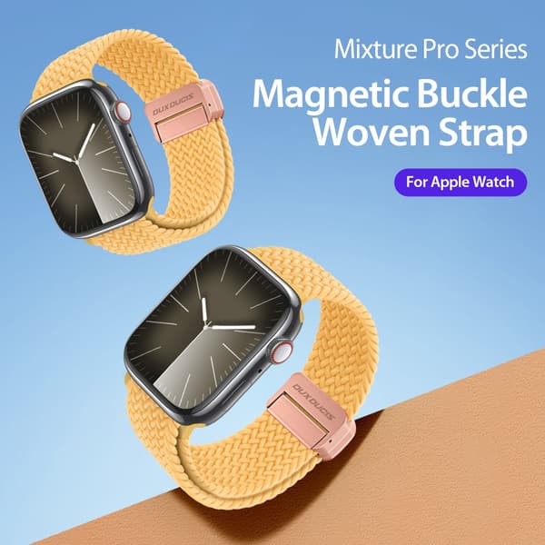 Dux Ducis Elastic Nylon Woven Strap Apple Watch Series 10 42mm Gul