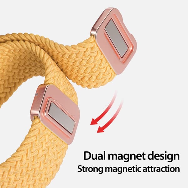 Dux Ducis Elastic Nylon Woven Strap Apple Watch Series 10 42mm Gul