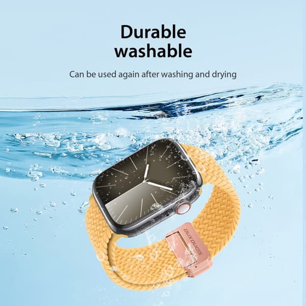 Dux Ducis Elastic Nylon Woven Strap Apple Watch Series 10 42mm Gul