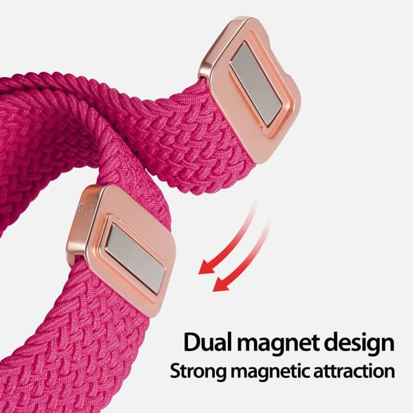 Dux Ducis Elastic Nylon Woven Strap Apple Watch Series 10 42mm Rosa