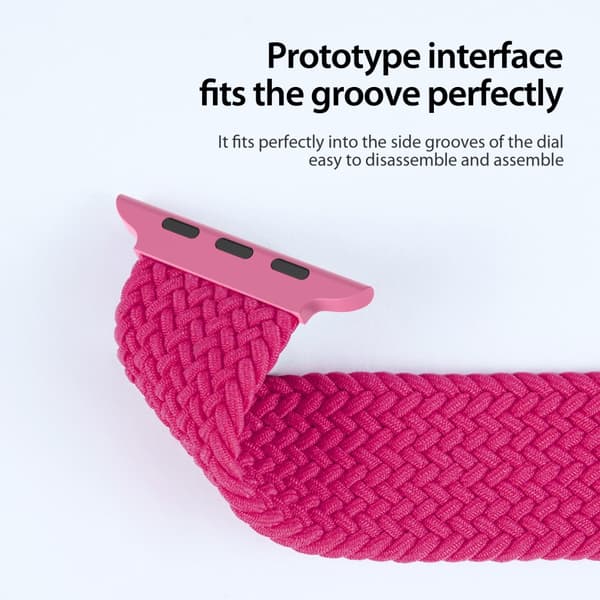 Dux Ducis Elastic Nylon Woven Strap Apple Watch Series 10 42mm Rosa