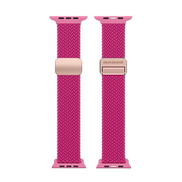 Dux Ducis Elastic Nylon Woven Strap Apple Watch Series 10 42mm Rosa