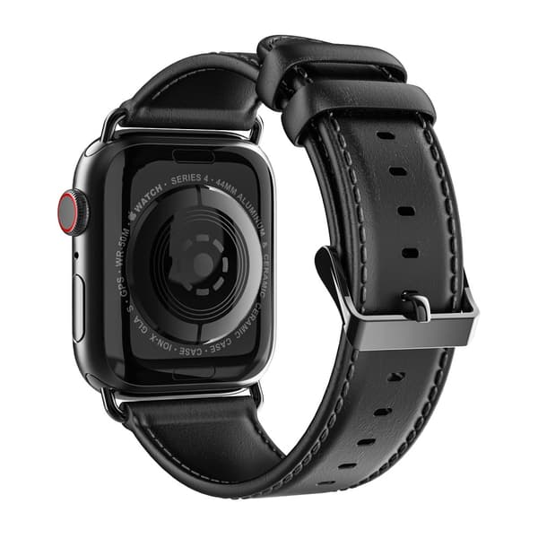 Dux Ducis Läderarmband Apple Watch Series 10 42mm Svart