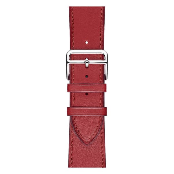 Äkta Läderarmband Apple Watch Series 10 42mm Röd