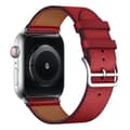 Miniatyrbild 2 av 3: Äkta Läderarmband Apple Watch Series 10 42mm Röd