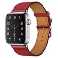 Miniatyrbild 1 av 3: Äkta Läderarmband Apple Watch Series 10 42mm Röd