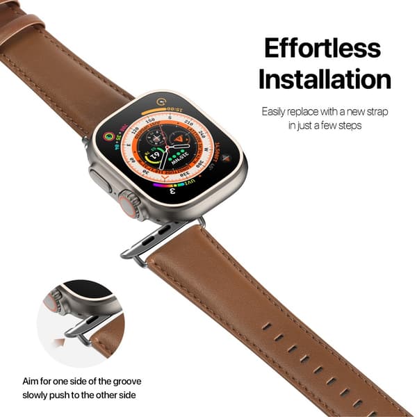 Dux Ducis Leather Armband Apple Watch Series 10 42mm Brown