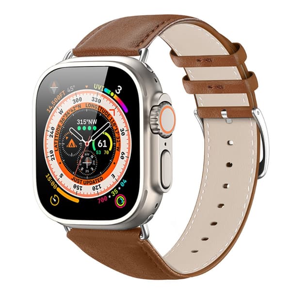 Dux Ducis Leather Armband Apple Watch Series 10 42mm Brown