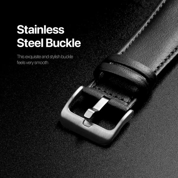 Dux Ducis Leather Armband Apple Watch Series 10 42mm Black