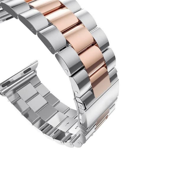 Metallarmband Apple Watch Series 10 42mm Silver/Roséguld