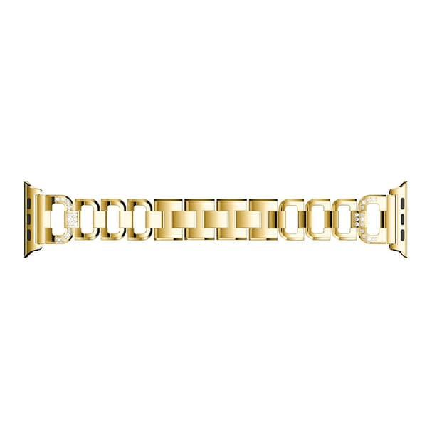 Rhinestone Metallarmband Apple Watch Series 10 46mm Guld