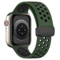 Miniatyrbild 2 av 6: Silikonarmband Sport Apple Watch Series 10 46mm Grön/Svart