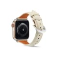 Miniatyrbild 2 av 5: Smalt Läderarmband Apple Watch Series 10 46mm Vit