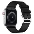 Miniatyrbild 3 av 4: Äkta Läderarmband Apple Watch Series 10 46mm Svart