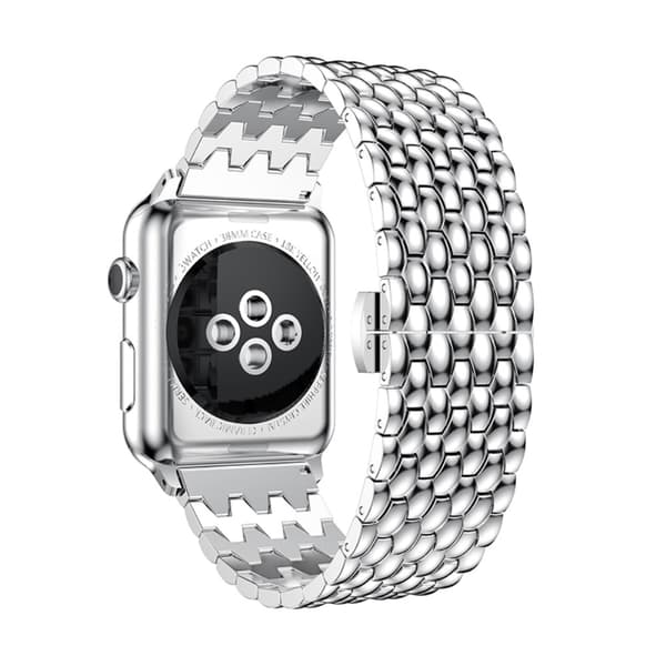 Metallarmband i Fjärilspänne Apple Watch Series 10 46mm Silver