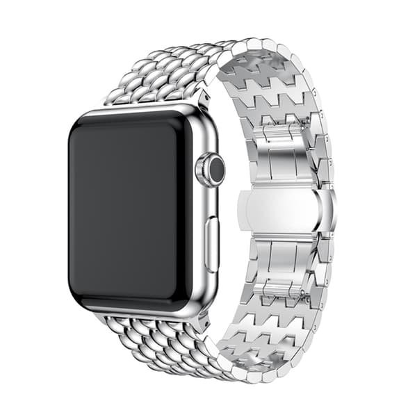 Metallarmband i Fjärilspänne Apple Watch Series 10 46mm Silver