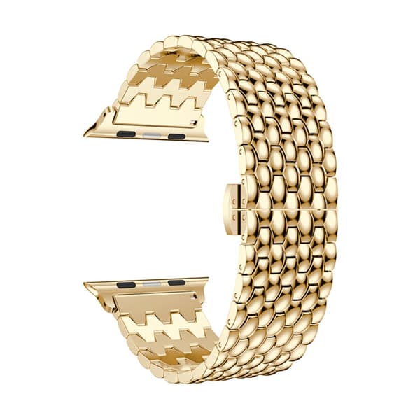 Metallarmband i Fjärilspänne Apple Watch Series 10 46mm Guld